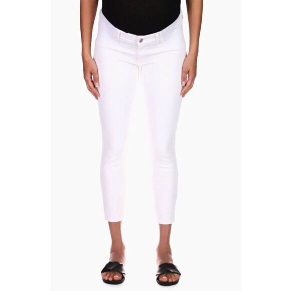 NWT DL1961 Florence Maternity White Cropped Instasculpt Skinny Jeans—$179–Sz 26 - Picture 4 of 16